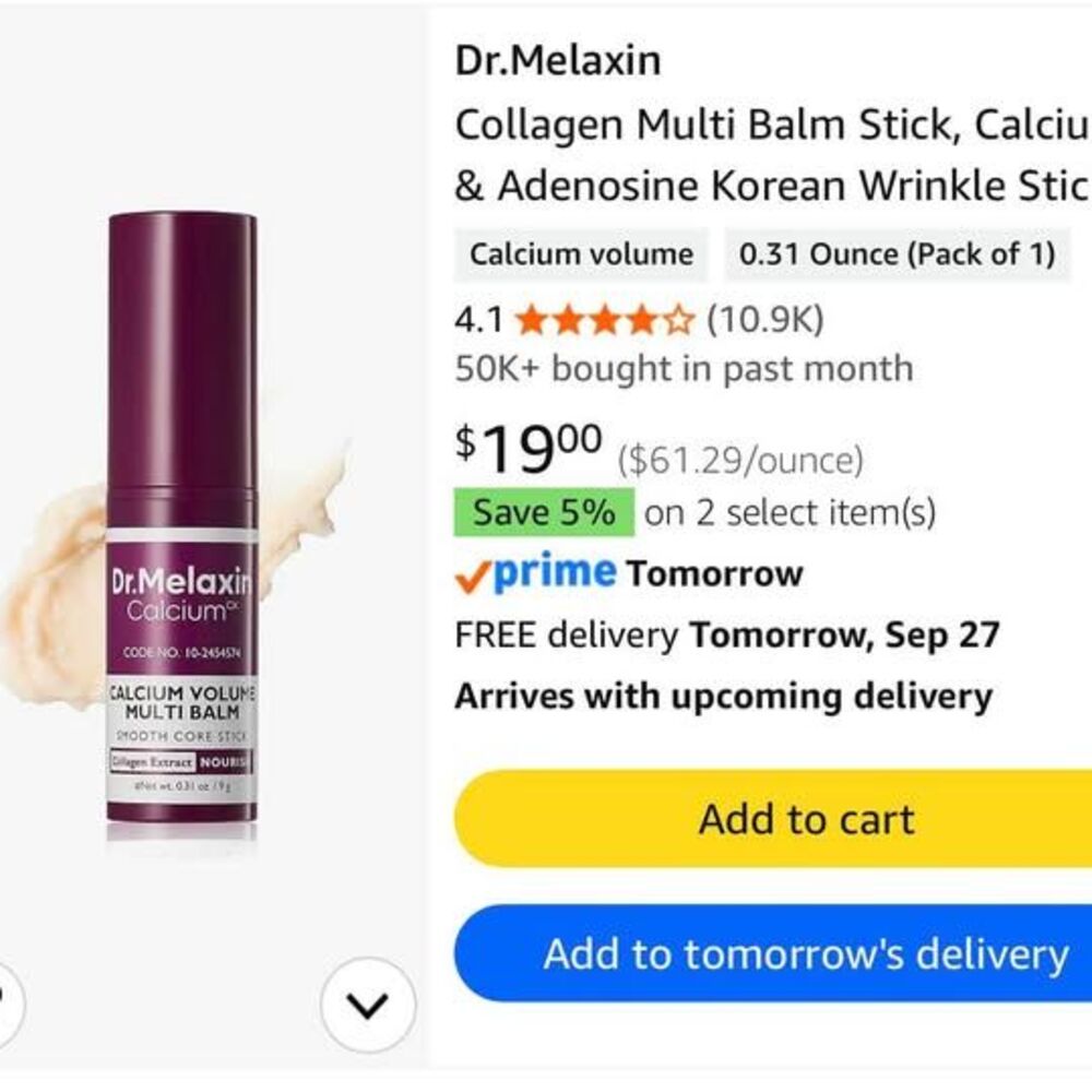 Dr Melaxin calcium volume balm